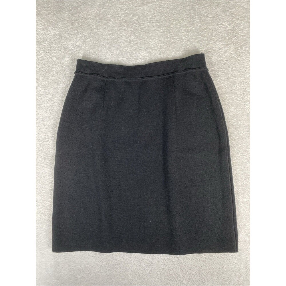 Vintage The Territory Ahead Wool Knit Mini A-Line Skirt Size Large Black